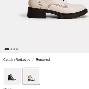 Coach Women's Chalk Lace Up Boots